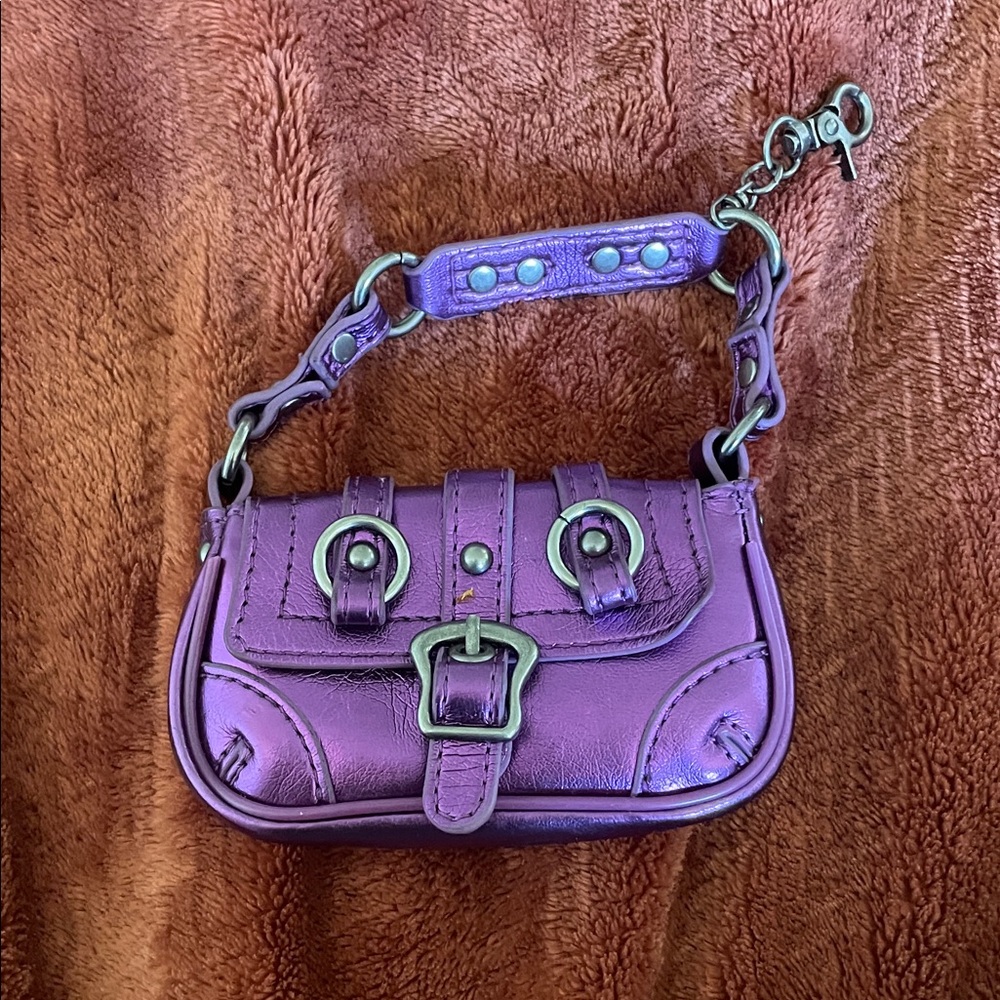 Urban Outfitters Metallic Mini Keychain Bag